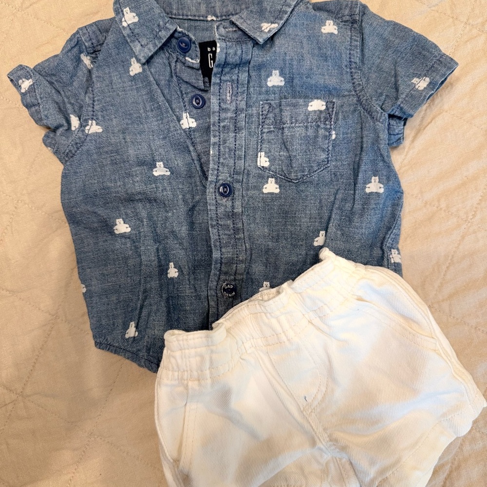 GAP Blue and White Kids Matching Set